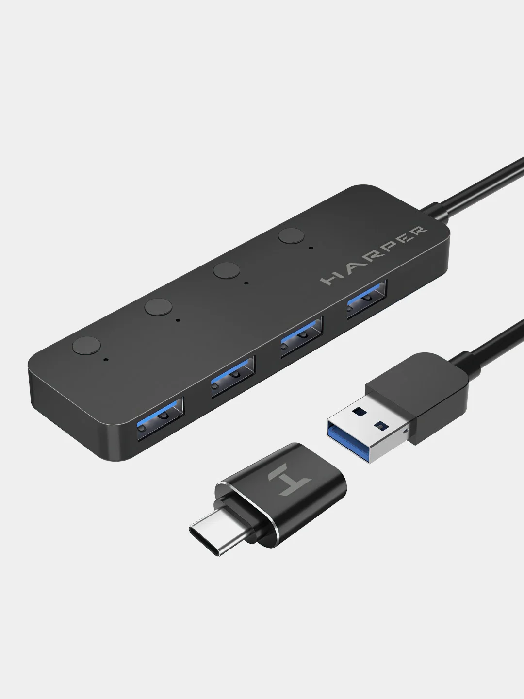 USB-концентратор Harper HUB-04MB, USB 3.0, Type-A x 4