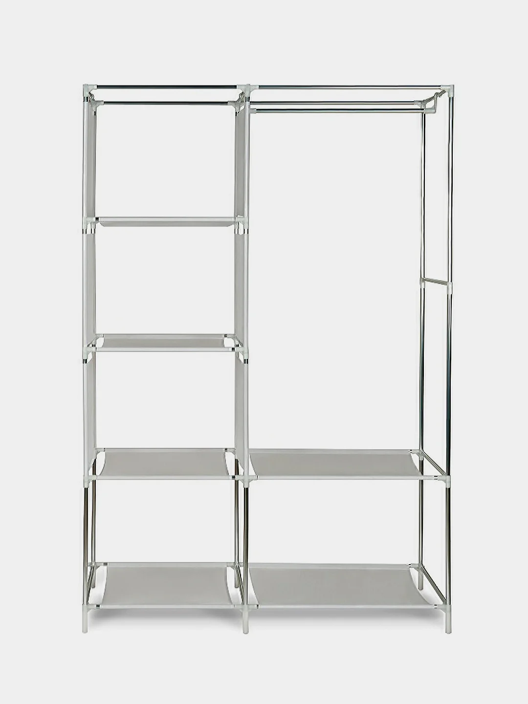 Коричневый шкаф тканевый складной, 165х45х105см