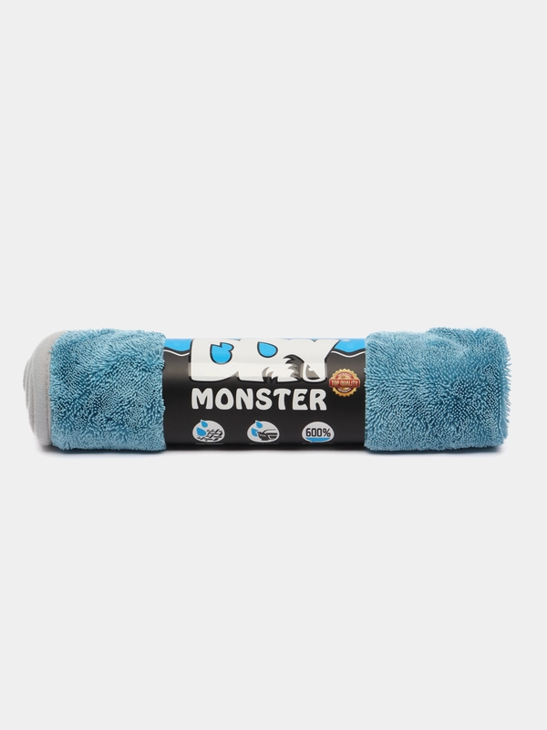 Микрофибра для сушки автомобиля Dry Monster, синяя, 50 х 60 см