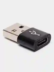 Черный переходник TYPE C 3.0 на USB 2.0 адаптер otg