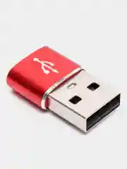 Красный переходник TYPE C 3.0 на USB 2.0 адаптер otg