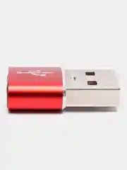 Красный переходник TYPE C 3.0 на USB 2.0 адаптер otg