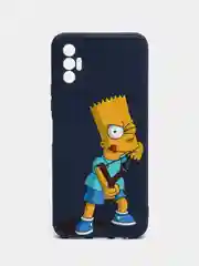 Терракотовый чехол силиконовый с принтом и защитой камеры для Tecno Spark 8P