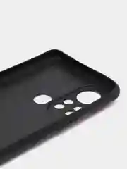 Черный чехол Infinix Hot 11S силиконовый под карбон