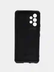 Черный чехол Samsung Galaxy A53 (Самсунг Галакси А53 5G), силиконовый, под карбон