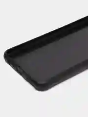 Черный чехол Samsung Galaxy A23 (Самсунг Галакси А23), силиконовый, под карбон