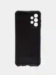 Черный чехол Samsung Galaxy A23 (Самсунг Галакси А23), силиконовый, под карбон