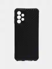 Черный чехол Samsung Galaxy A23 (Самсунг Галакси А23), силиконовый, под карбон