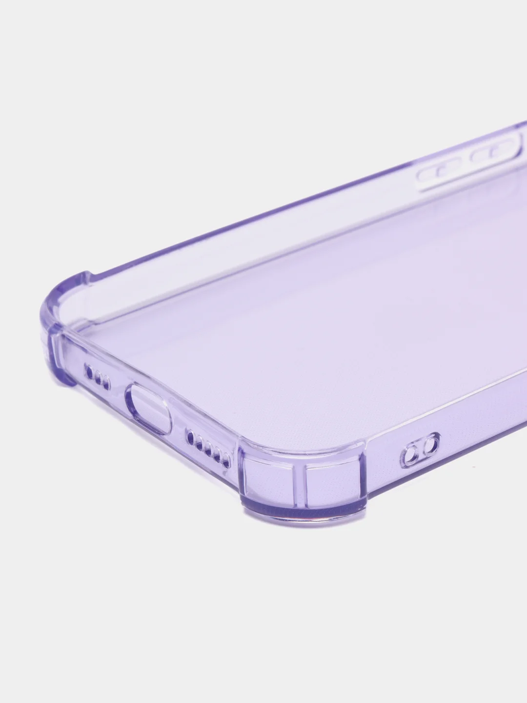 Лавандовый чехол противоударный на iPhone 7, 8, 11, 12, 13, Pro, mini, Max, Plus, прозрачный