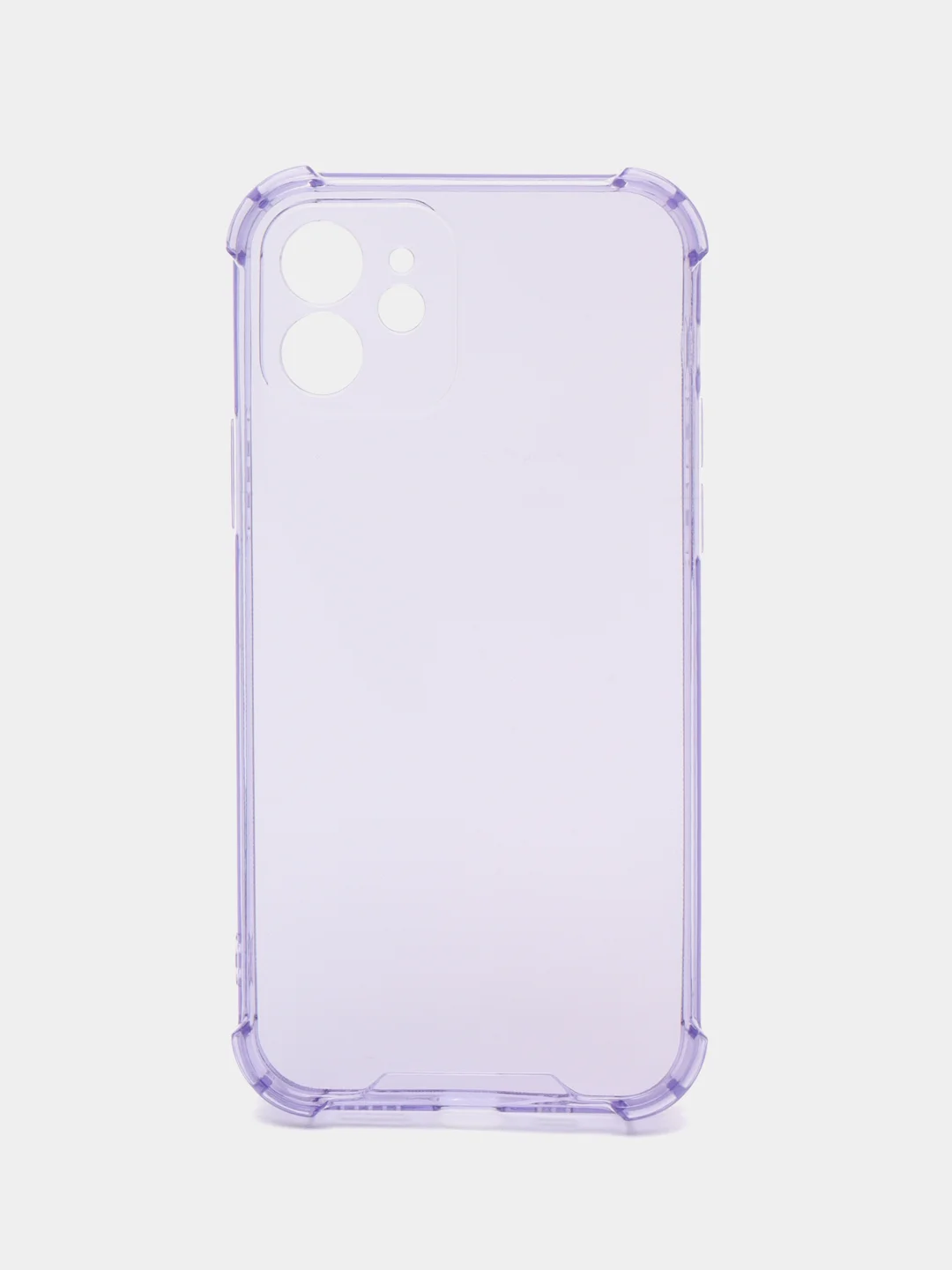 Лавандовый чехол противоударный на iPhone 7, 8, 11, 12, 13, Pro, mini, Max, Plus, прозрачный