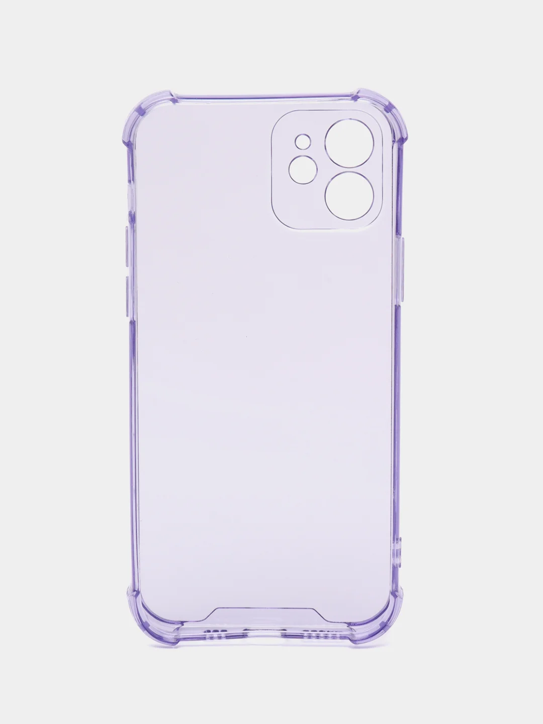 Лавандовый чехол противоударный на iPhone 7, 8, 11, 12, 13, Pro, mini, Max, Plus, прозрачный