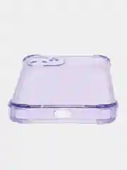 Лавандовый чехол противоударный на iPhone 7, 8, 11, 12, 13, Pro, mini, Max, Plus, прозрачный
