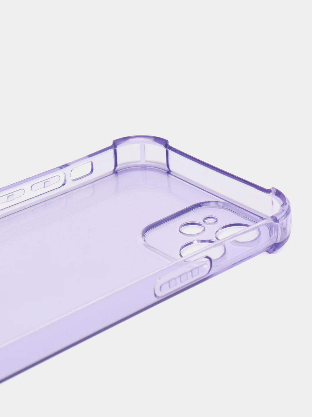Лавандовый чехол противоударный на iPhone 7, 8, 11, 12, 13, Pro, mini, Max, Plus, прозрачный