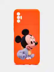 Багровый чехол силиконовый с принтом и защитой камеры для Tecno Spark 8P