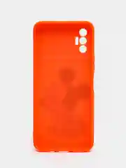 Багровый чехол силиконовый с принтом и защитой камеры для Tecno Spark 8P