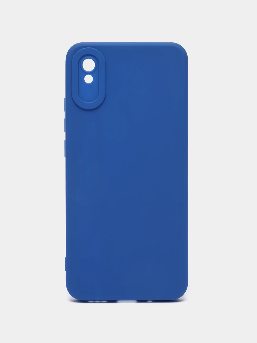 Синий чехол для Redmi 9A матовый, с дополнительной защитой камеры