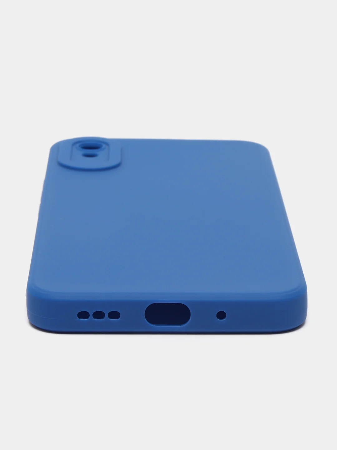Синий чехол для Redmi 9A матовый, с дополнительной защитой камеры