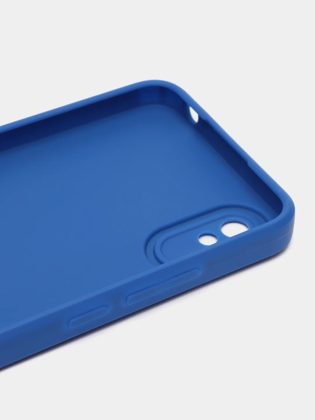 Синий чехол для Redmi 9A матовый, с дополнительной защитой камеры