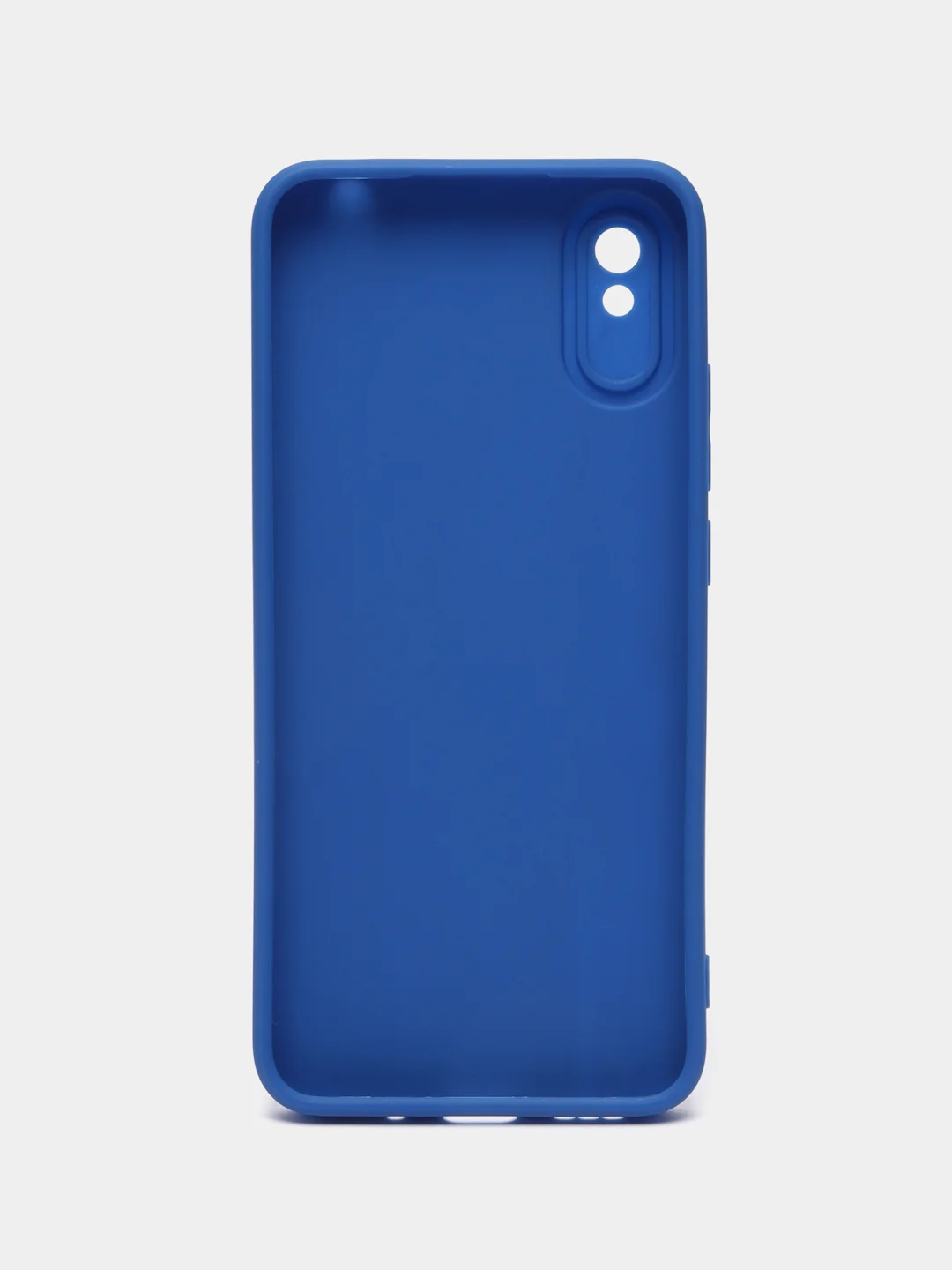 Синий чехол для Redmi 9A матовый, с дополнительной защитой камеры