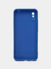Синий чехол для Redmi 9A матовый, с дополнительной защитой камеры