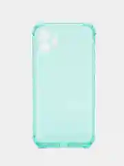 Бирюзовый чехол противоударный на iPhone 7, 8, 11, 12, 13, Pro, mini, Max, Plus, прозрачный
