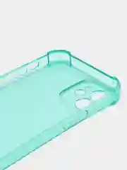 Бирюзовый чехол противоударный на iPhone 7, 8, 11, 12, 13, Pro, mini, Max, Plus, прозрачный
