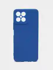 Синий чехол для Honor X8 матовый, с дополнительной защитой камеры