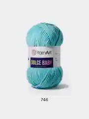 Лазурный пряжа плюшевая YarnArt "Dolce Baby", 100% микрополиэстер, 50 г, 85 м