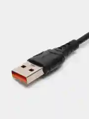 Черный кабель 2.4A Type-C, Lightning, Micro, Fast Charger (быстрая зарядка) USB-C (Лайтинг,Микро)
