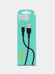 Черный кабель 2.4A Type-C, Lightning, Micro, Fast Charger (быстрая зарядка) USB-C (Лайтинг,Микро)