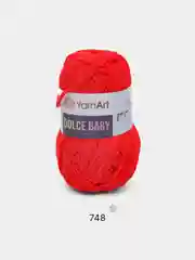 Красный пряжа плюшевая YarnArt "Dolce Baby", 100% микрополиэстер, 50 г, 85 м