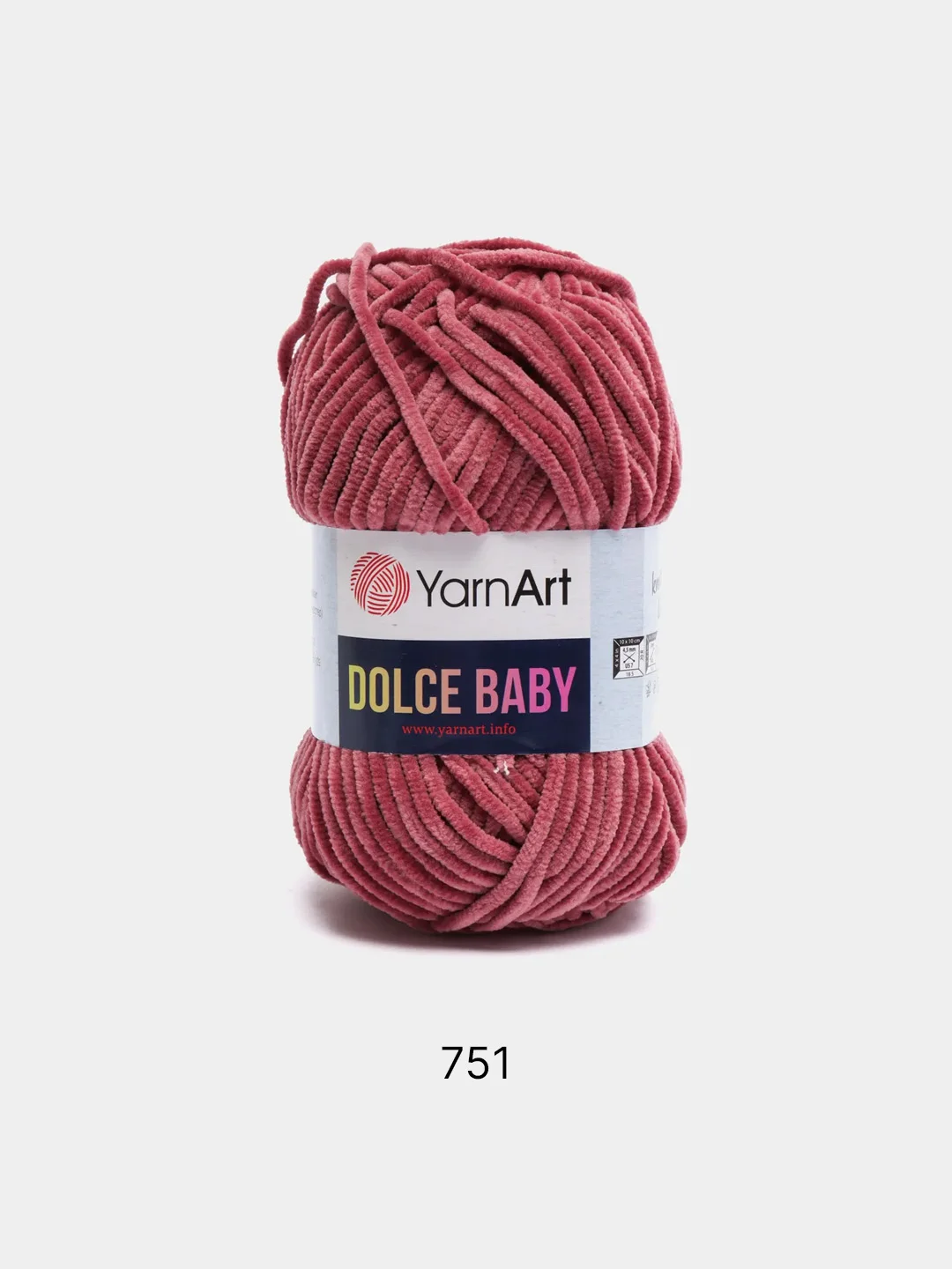 Марсала пряжа плюшевая YarnArt "Dolce Baby", 100% микрополиэстер, 50 г, 85 м