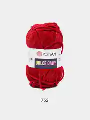 Бордовый пряжа плюшевая YarnArt "Dolce Baby", 100% микрополиэстер, 50 г, 85 м