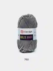 Серый пряжа плюшевая YarnArt "Dolce Baby", 100% микрополиэстер, 50 г, 85 м
