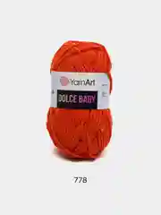 Оранжевый пряжа плюшевая YarnArt "Dolce Baby", 100% микрополиэстер, 50 г, 85 м