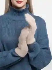 Коричневый перчатки вязаные женские