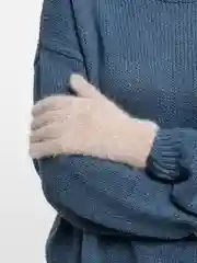 Коричневый перчатки вязаные женские