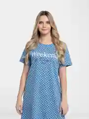 Голубой сорочка ночная, женская