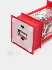 Красный новогодний фонарь светильник настольный в подарок