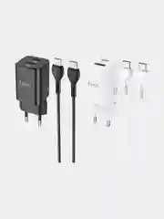 Сетевое зарядное устройство Hoco N13 с кабелем Type-C, Lightning / айфон / iPhone