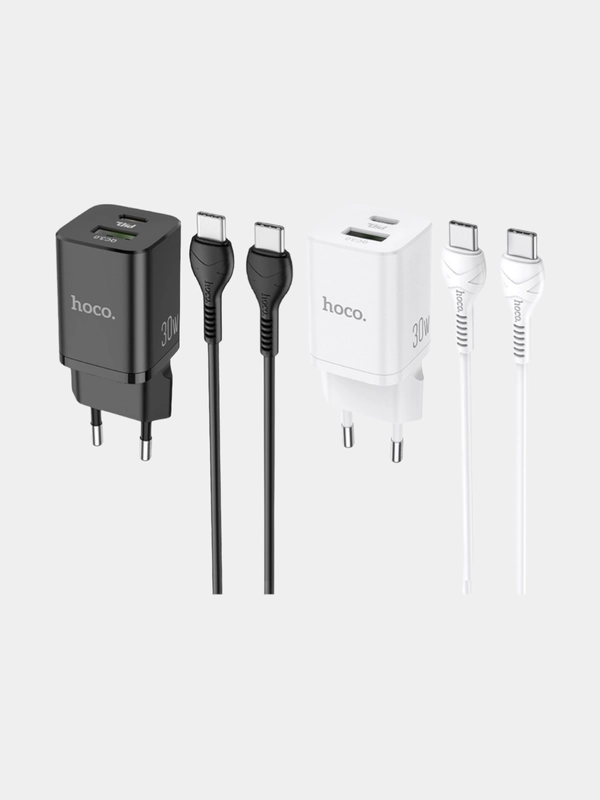 Сетевое зарядное устройство Hoco N13 с кабелем Type-C, Lightning / айфон / iPhone
