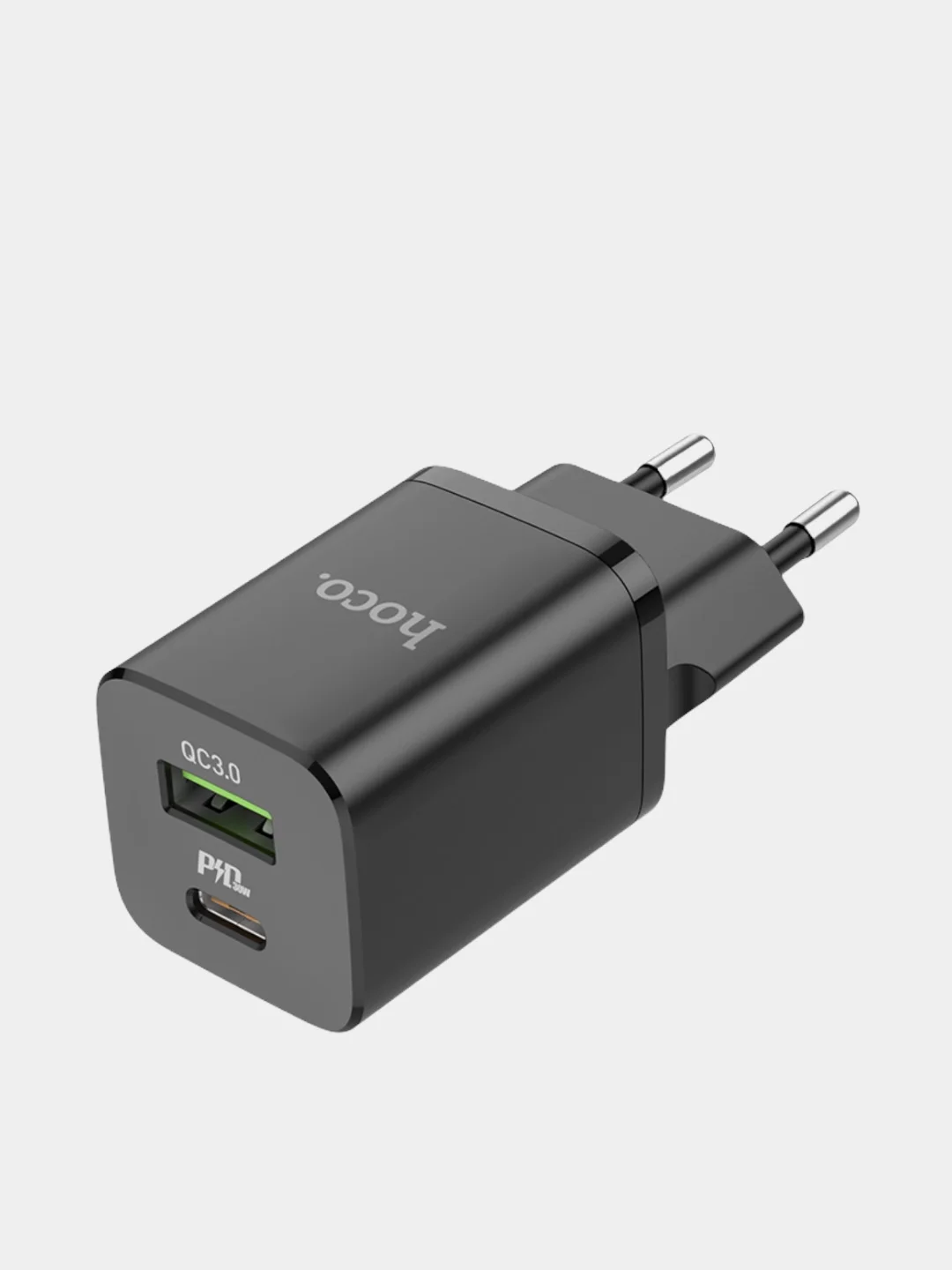 Черный сетевое зарядное устройство Hoco N13 с кабелем Type-C, Lightning / айфон / iPhone