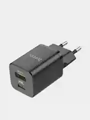 Черный сетевое зарядное устройство Hoco N13 с кабелем Type-C, Lightning / айфон / iPhone
