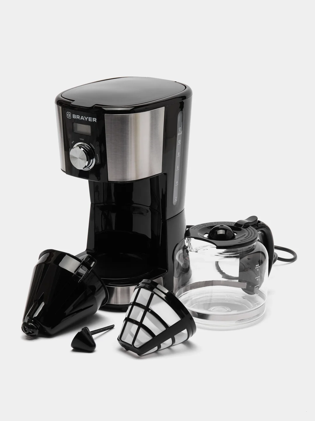 Кофеварка капельная BRAYER BR1122 1,5 л, поддержание постоянной температуры