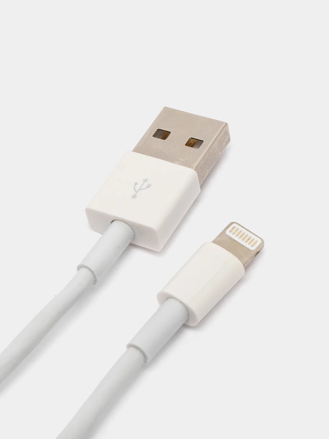 Белый кабель Lightning для iPhone 7, 8, X, 11, 12, 13, iPad, 1 метр, без упаковки