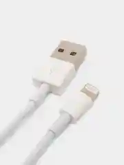 Белый кабель Lightning для iPhone 7, 8, X, 11, 12, 13, iPad, 1 метр, без упаковки