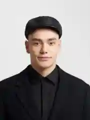 Кепка мужская черная из плащевки демисезонная