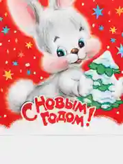 Красный пакет новогодний 30 х 40 см, 35 мкм