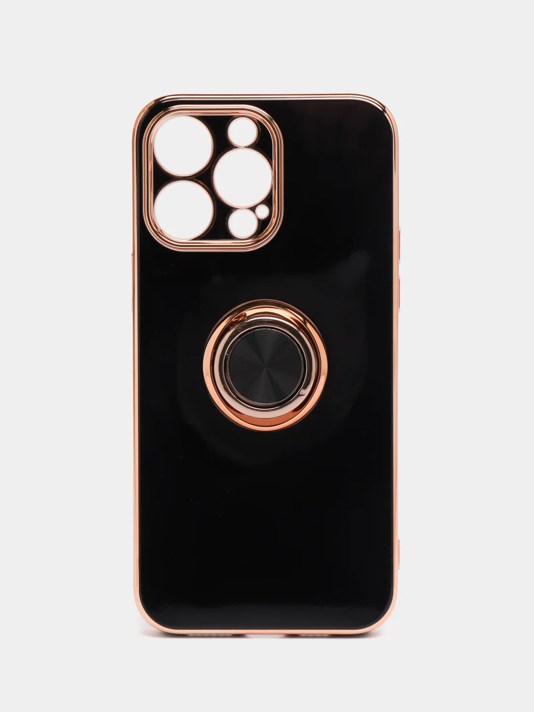 Черный чехол на IPhone 14 14 plus 14 pro 14 pro max айфон с кольцом-держателем