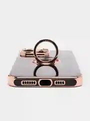 Черный чехол на IPhone 14 14 plus 14 pro 14 pro max айфон с кольцом-держателем